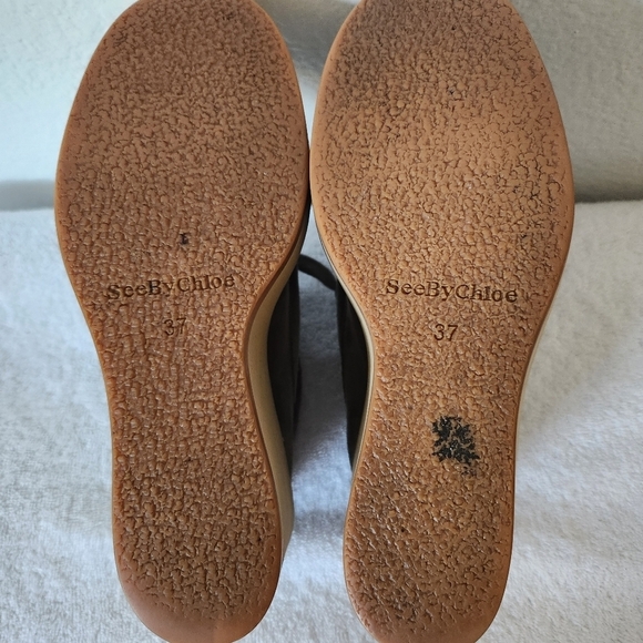 See by Chloe Suede Wedge Booties Women's size 7 - Picture 11 of 14